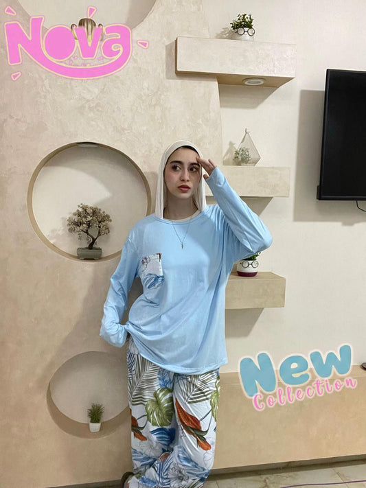 Round Pijama baby blue 002