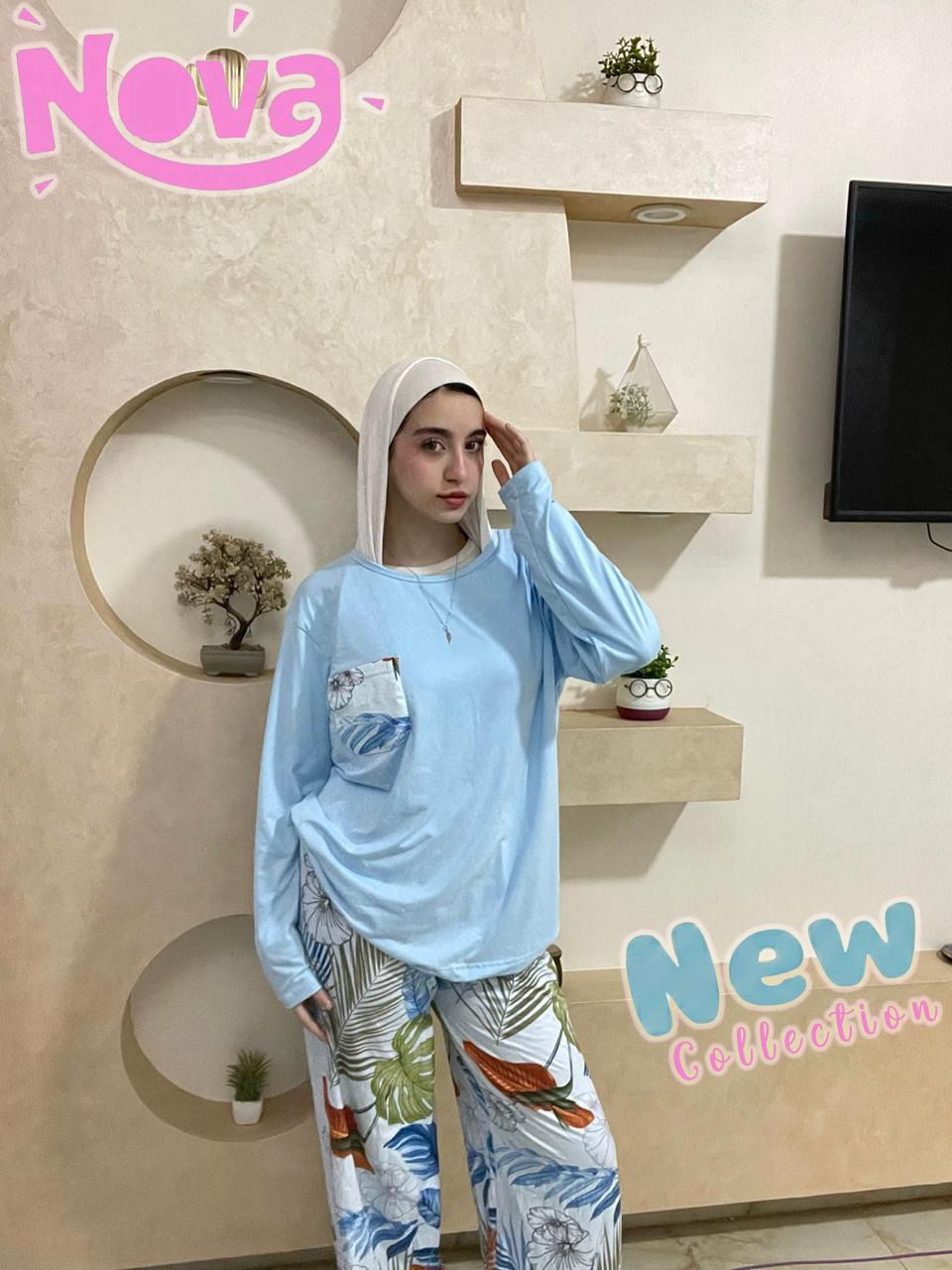 Round Pijama baby blue 002