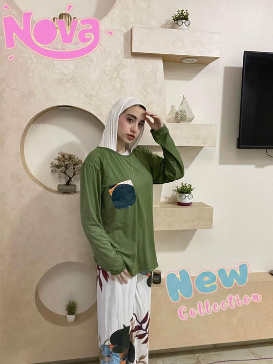 Round Pijama green 003