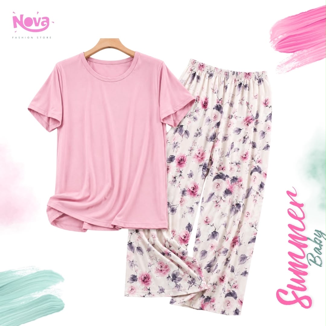 Flora pajama rose - 004