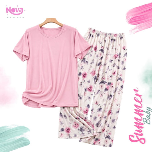 Flora pajama rose - 004