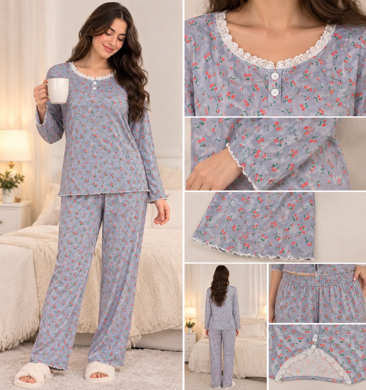 Gray Crazy Pajama Set |  002 - بيجامة كريز جراي
