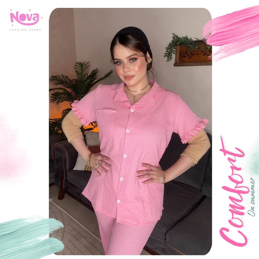 Nova- pajama set rose - 004