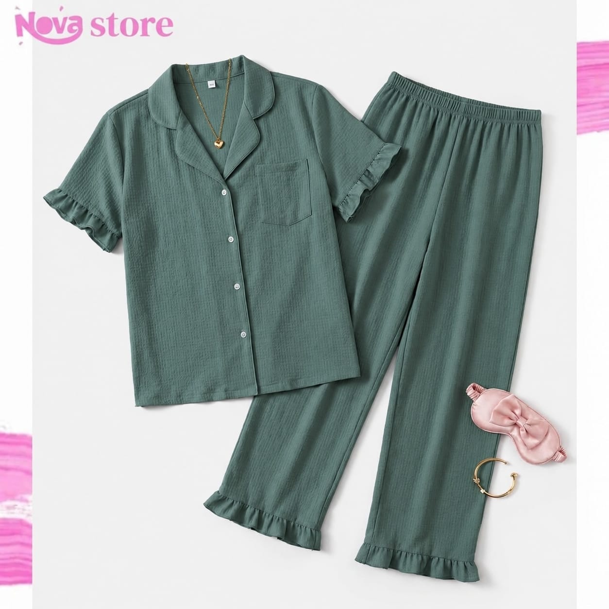 Nova- pajama set Green - 006