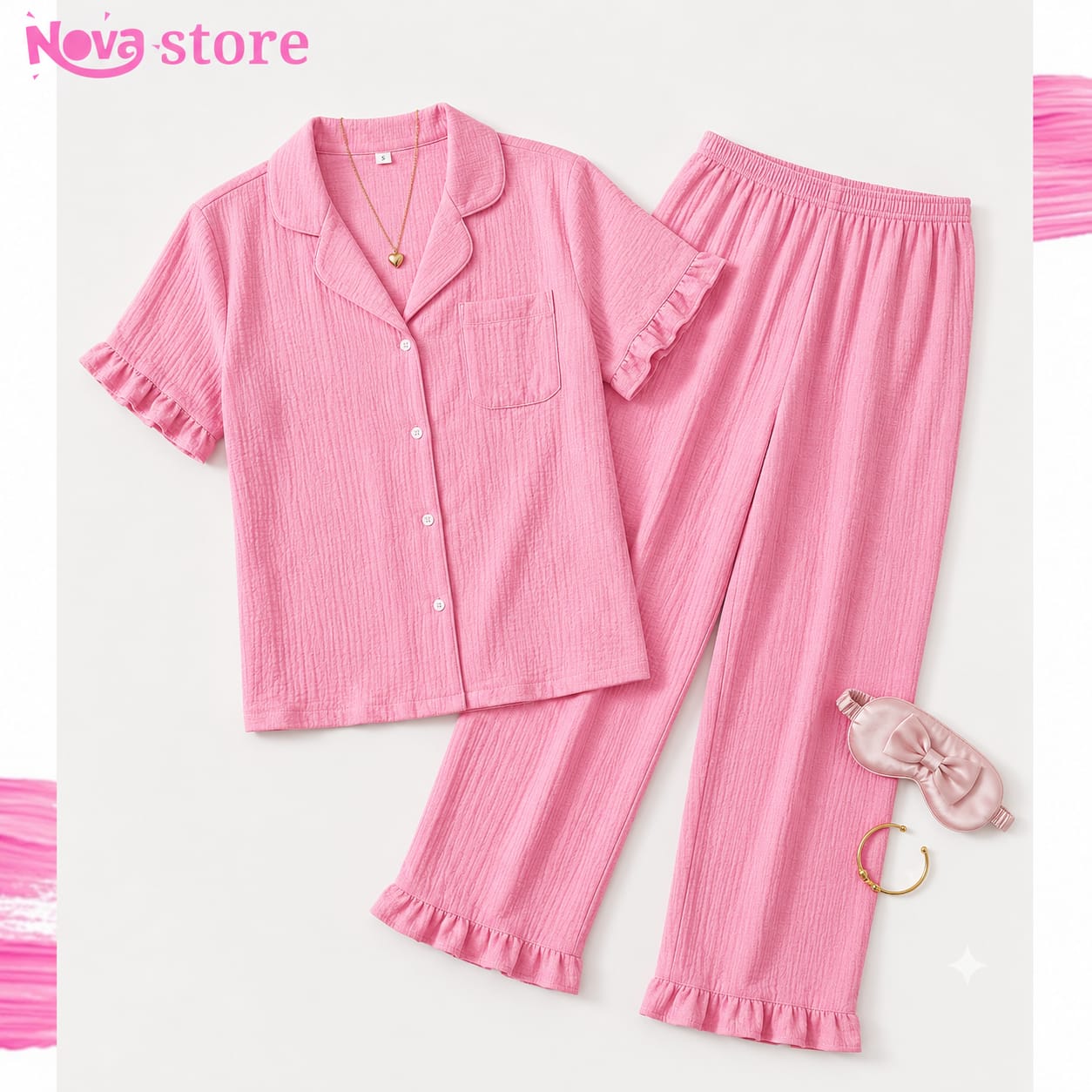 Nova- pajama set rose - 004