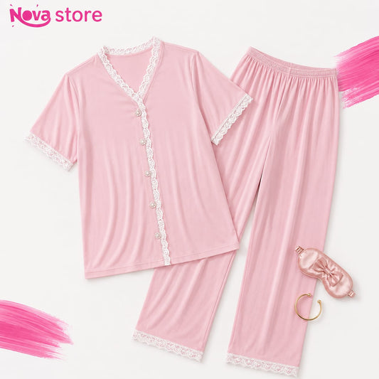 Dantel pajama rose - 005